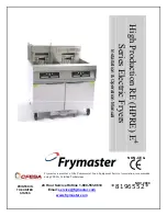 Frymaster HPRE E4 Series Installation & Operation Manual preview