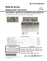 Preview for 1 page of Frymaster LOV BIGL30 Series Installation, Operation And Maintenance Manual