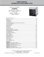 Frymaster Universal Holding Cabinet Service Manual preview