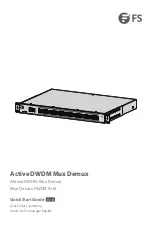 FS DWDM Mux Demux Quick Start Manual preview