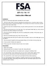 FSA GT1-13 Instruction Manual preview