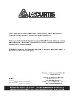 Preview for 2 page of FScurtis FCT02C48V3 Series Operating Instructions And Parts Manual