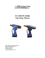 Preview for 1 page of FSI PT-4500 Operating Manual