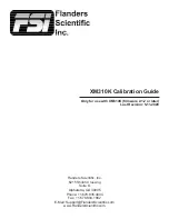 Preview for 1 page of FSI XM310K Calibration Manual