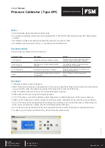 Предварительный просмотр 1 страницы FSM DPC User Manual