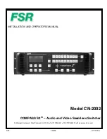 Предварительный просмотр 1 страницы FSR CN-2002 Operator'S Manual