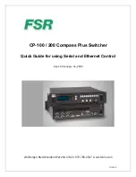 Preview for 1 page of FSR CP-100 Quick Manual