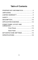 Preview for 9 page of FSR DV-HDA-12AUD Manual