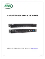 Preview for 1 page of FSR DV-HDA-14AUD Manual