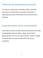 Предварительный просмотр 2 страницы FSR DV-HDA4K-14AUD User Manual