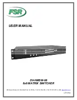 Preview for 1 page of FSR DV-HMSW-88 User Manual