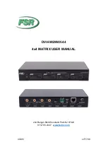 Preview for 1 page of FSR DV-HMSW4K-44 User Manual