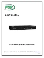 Preview for 1 page of FSR DV-HSW-41 User Manual