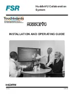 FSR HuddleVU Installation And Operating Manual preview