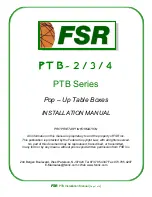 Preview for 2 page of FSR PTB Series Installation Manual