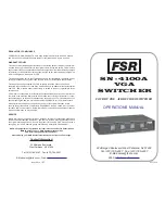 FSR SN-4100A Operation Manual preview