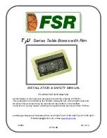 FSR T3U-3 Installation & Safety Manual preview