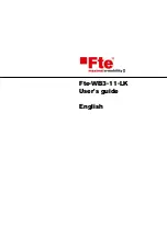 Preview for 9 page of FTE Maximal Fte-WB3-11-LK User Manual