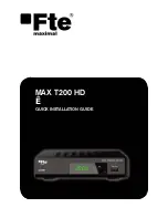 FTE Maximal MAX T200 HD Quick Installation Manual preview