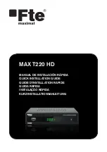 Preview for 1 page of FTE Maximal MAX T220 HD Quick Installation Manual