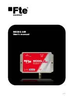 FTE Maximal MODIG AIR User Manual preview