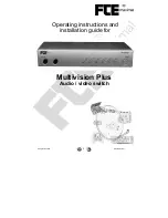 FTE Maximal Multivision Plus Operatinginstructions And Installation Manual предпросмотр