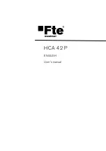 Preview for 7 page of FTE 0300315 User Manual