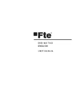 Preview for 9 page of FTE DVB 300 T HD User Manual