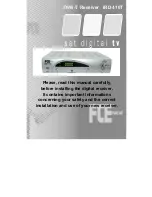 FTE IRD 410T User Manual preview