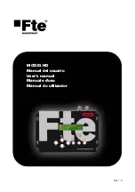 Preview for 1 page of FTE MODIG HD User Manual