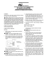 FTI KC 10 Series Installation And Maintenance Instructions Manual preview