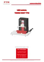 Preview for 1 page of FTM Technologies TINNING ROBOT TP90 User Manual