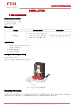 Preview for 4 page of FTM Technologies TINNING ROBOT TP90 User Manual