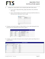 Предварительный просмотр 8 страницы FTS WILDFIRE-PTZ-IP Installation Manual