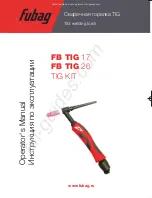 Fubag FB TIG 17 Operator'S Manual предпросмотр