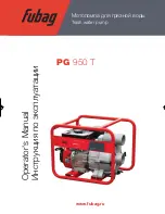 Preview for 1 page of Fubag PG 950 T Operator'S Manual