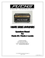 Fuchs Audio Technology Mantis 89 Operation Manual preview