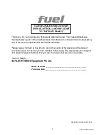 Preview for 3 page of Fuel Fitness AVENGER Owner'S Manual