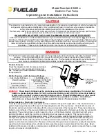 Fuelab 40402-c Operating And Installation Instructions preview