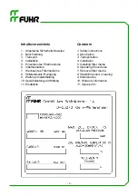 Preview for 2 page of FUHR acura Line ALGS Operating Manual