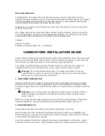 Preview for 1 page of Fuji Bikes Carbon Team (Int'l) Manual