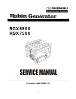 Preview for 1 page of Fuji Bikes ROBIN RGX6500 Service Manual