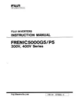 Preview for 1 page of Fuji Electric FRENIC 5000 G5 Instruction Manual