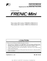 Предварительный просмотр 1 страницы Fuji Electric FRN0013C2S-4U Instruction Manual