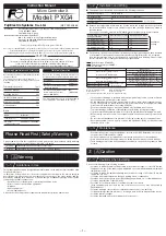 Preview for 1 page of Fuji Electric Micro Controller X PXG4 Instruction Manual