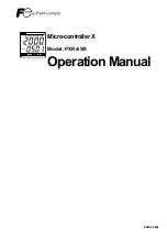 Fuji Electric Model: PXR4 Operation Manual preview