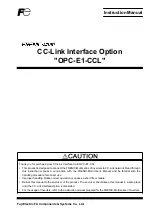 Fuji Electric OPC-E1-CCL Instruction Manual предпросмотр