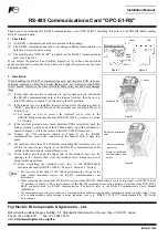 Preview for 2 page of Fuji Electric OPC-E1-RS Installation Manual