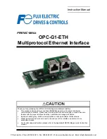 Предварительный просмотр 1 страницы Fuji Electric OPC-G1-ETH Instruction Manual