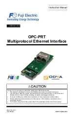 Fuji Electric OPC-PRT Instruction Manual preview